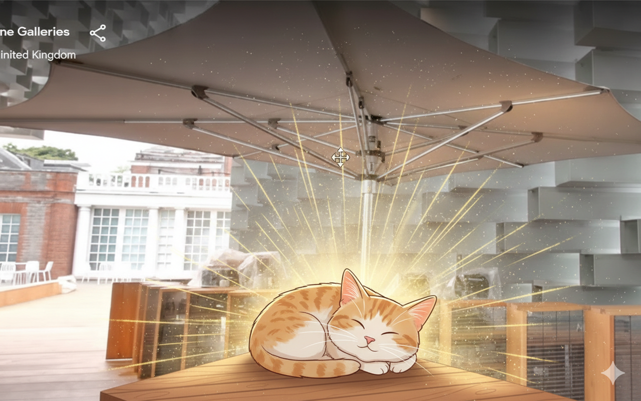 sleeping smiling cat with sun rays – contentment and positivity